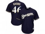Milwaukee Brewers #46 Corey Knebel Replica Navy Blue Alternate Cool Base MLB Jerseyey