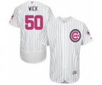 Chicago Cubs Rowan Wick Authentic White 2016 Mother's Day Fashion Flex Base Baseball Player Jersey