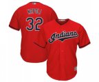 Cleveland Indians #32 Mike Napoli Replica Scarlet Alternate 2 Cool Base Baseball Jersey