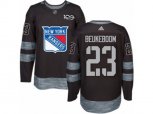 Adidas New York Rangers #23 Jeff Beukeboom Authentic Black 1917-2017 100th Anniversary NHL Jersey
