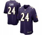 Baltimore Ravens #24 Brandon Carr Game Purple Team Color Football Jersey