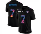 Las Vegas Raiders #7 Colin Kaepernick Multi-Color Black 2020 NFL Crucial Catch Vapor Untouchable Limited Jersey