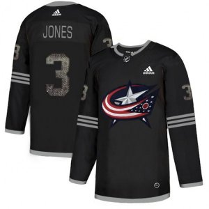 Columbus Blue Jackets #3 Seth Jones Black Authentic Classic Stitched NHL Jersey