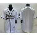 Las Vegas Raiders Blank White Stitched MLB Cool Base Nike Baseball Jersey
