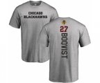 Chicago Blackhawks #27 Adam Boqvist Ash Backer T-Shirt