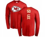 Kansas City Chiefs #50 Darron Lee Red Backer Long Sleeve T-Shirt