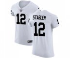 Oakland Raiders #12 Kenny Stabler White Vapor Untouchable Elite Player Football Jersey