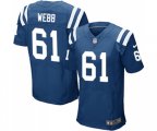 Indianapolis Colts #61 J'Marcus Webb Elite Royal Blue Team Color Football Jersey