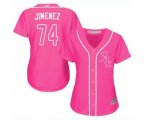 Women's Chicago White Sox #74 Eloy Jimenez Authentic Pink Fashion Cool Base Baseball Jersey