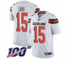 Cleveland Browns #15 Ricardo Louis White Vapor Untouchable Limited Player 100th Season Football Jersey