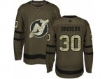 New Jersey Devils #30 Martin Brodeur Green Salute to Service Stitched NHL Jersey