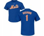 New York Mets #1 Amed Rosario Royal Blue Name & Number T-Shirt