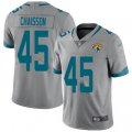 Jacksonville Jaguars #45 K'Lavon Chaisson Silver Stitched NFL Limited Inverted Legend Jersey