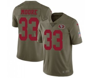 San Francisco 49ers #33 Tarvarius Moore Limited Olive 2017 Salute to Service Football Jersey