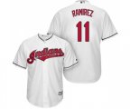 Cleveland Indians #11 Jose Ramirez Replica White Home Cool Base Baseball Jersey
