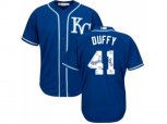 Kansas City Royals #41 Danny Duffy Royal Blue Team Logo Fashion Stitched MLB Jersey