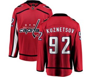 Washington Capitals #92 Evgeny Kuznetsov Fanatics Branded Red Home Breakaway NHL Jersey