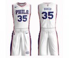 Philadelphia 76ers #35 Trevor Booker Swingman White Basketball Suit Jersey - Association Edition