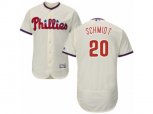 Philadelphia Phillies #20 Mike Schmidt Cream Flexbase Authentic Collection MLB Jersey