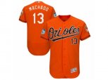 Baltimore Orioles #13 Manny Machado Orange 2017 Spring Training Authentic Collection Flex Base MLB Jersey