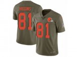 Cleveland Browns #81 Rashard Higgins Limited Olive 2017 Salute to Service NFL Jersey