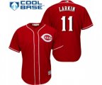 Cincinnati Reds #11 Barry Larkin Replica Red Alternate Cool Base Baseball Jersey