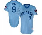 Chicago Cubs #9 Javier Baez Authentic Blue Cooperstown Throwback Baseball Jersey