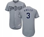 San Diego Padres #3 Ian Kinsler Authentic Grey Road Cool Base Baseball Jersey