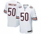 Chicago Bears #50 Mike Singletary Game White Football Jersey