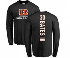 Cincinnati Bengals #30 Jessie Bates III Black Backer Long Sleeve T-Shirt
