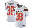 Cleveland Browns #38 T. J. Carrie White Vapor Untouchable Limited Player Football Jersey