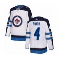 Winnipeg Jets #4 Neal Pionk Authentic White Away Hockey Jersey