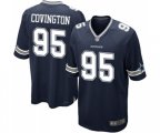 Dallas Cowboys #95 Christian Covington Game Navy Blue Team Color Football Jersey