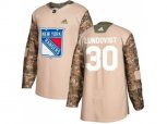 Adidas New York Rangers #30 Henrik Lundqvist Camo Authentic 2017 Veterans Day Stitched NHL Jersey