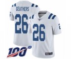 Indianapolis Colts #26 Clayton Geathers White Vapor Untouchable Limited Player 100th Season Football Jersey