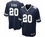 Dallas Cowboys #20 George Iloka Game Navy Blue Team Color Football Jersey