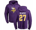 Minnesota Vikings #27 Jayron Kearse Purple Name & Number Logo Pullover Hoodie
