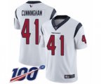 Houston Texans #41 Zach Cunningham White Vapor Untouchable Limited Player 100th Season Football Jersey