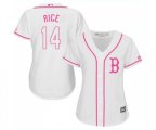 Women's Boston Red Sox #14 Jim Rice Replica White Fashion Baseball Jersey