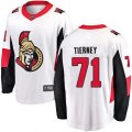 Ottawa Senators #71 Chris Tierney Fanatics Branded White Away Breakaway NHL Jersey