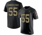 Dallas Cowboys #55 Leighton Vander Esch Black Camo Salute to Service T-Shirt