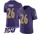 Baltimore Ravens #26 Maurice Canady Limited Purple Rush Vapor Untouchable 100th Season Football Jersey