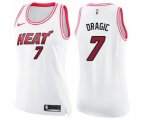 Women's Miami Heat #7 Goran Dragic Swingman White Pink Fashion Basketball Jersey