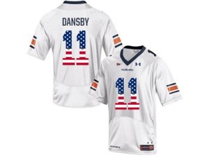 2016 US Flag Fashion Men\'s Under Armour Karlos Dansby #11 Auburn Tigers College Football Jersey - White