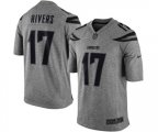 Los Angeles Chargers #17 Philip Rivers Limited Gray Gridiron Football Jersey