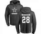 Dallas Cowboys #28 Darren Woodson Ash One Color Pullover Hoodie