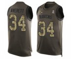 Baltimore Ravens #34 Anthony Averett Limited Green Salute to Service Tank Top Football Jersey