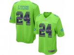 Seattle Seahawks #24 Marshawn Lynch Limited Green Strobe NFL Jersey