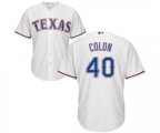 Texas Rangers #40 Bartolo Colon Replica White Home Cool Base MLB Jersey