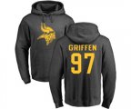 Minnesota Vikings #97 Everson Griffen Ash One Color Pullover Hoodie